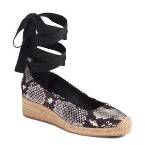 New Tory Burch Heather Ankle Wrap Espadrille Wedge